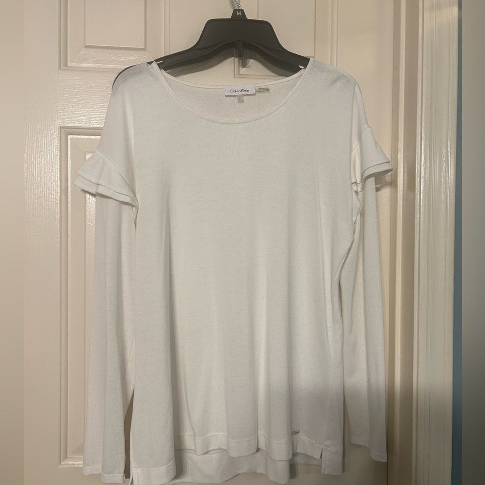 Calvin Klein off White Dress Top size L